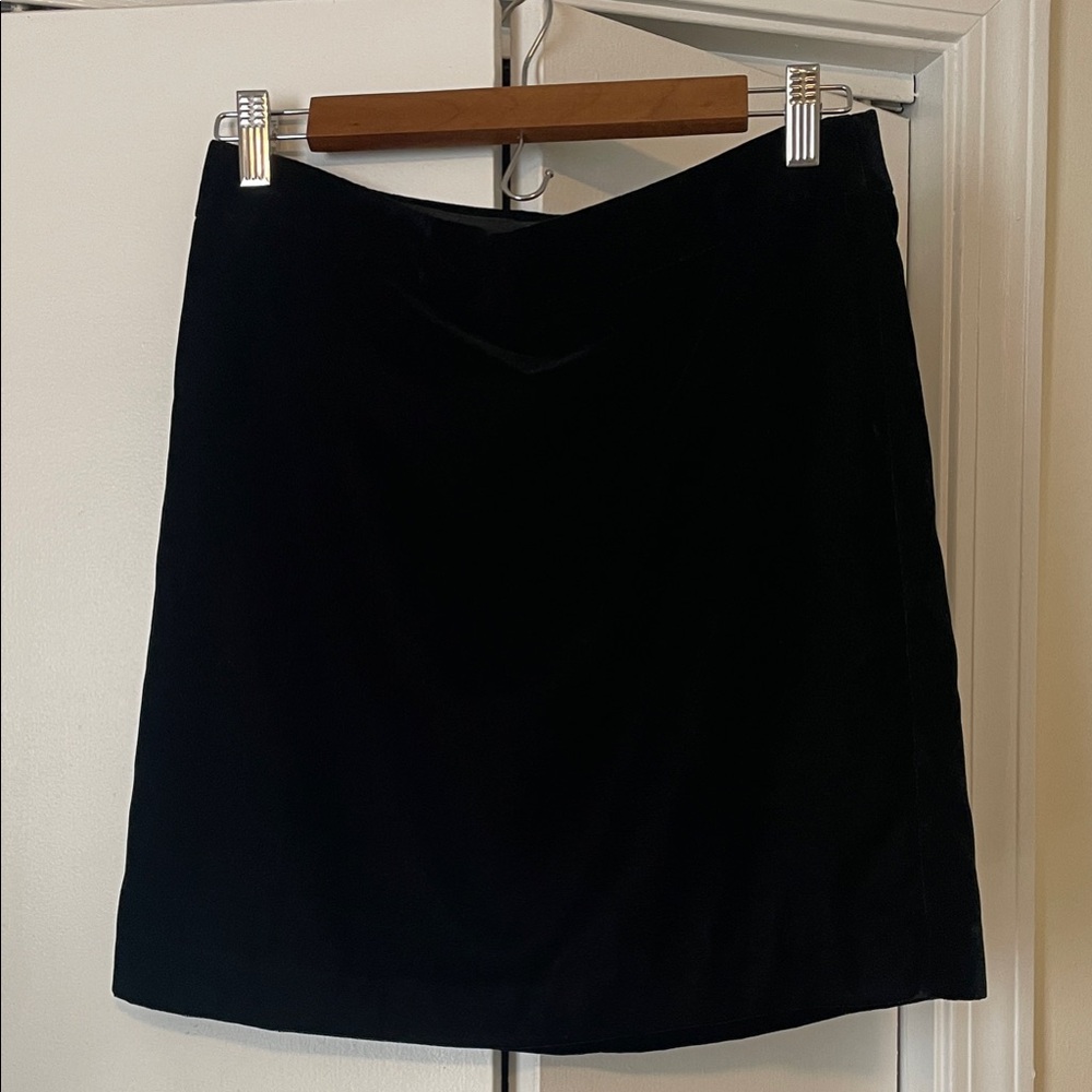 J.Crew Factory Luxe Black Velvet Mini Skirt | Size 4